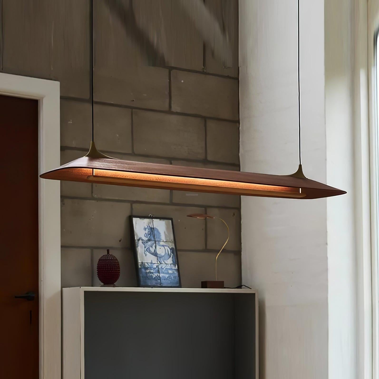 Luxehomezone Wooden Linear Chandelier