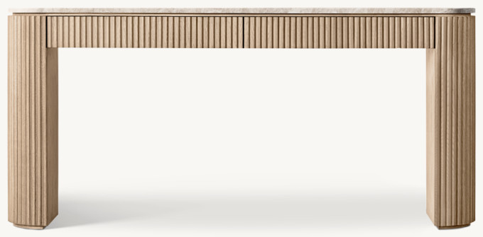 Byron Emperador Console Table with Drawers