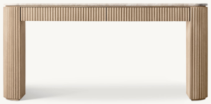 Byron Emperador Console Table with Drawers