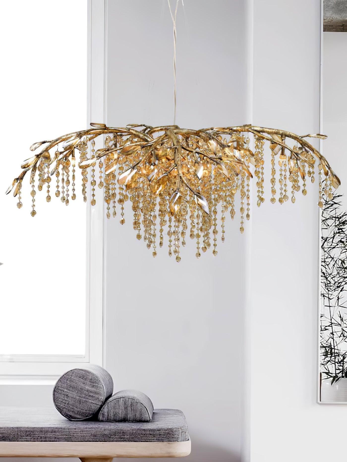 Autumn Twilight Round/Linear Chandelier-Sylvia Space