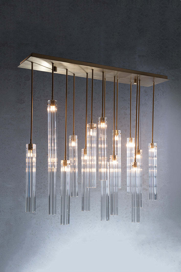Aria Eden Multi Spot Glass Chandelier
