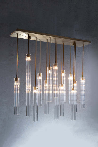 Aria Eden Multi Spot Glass Chandelier