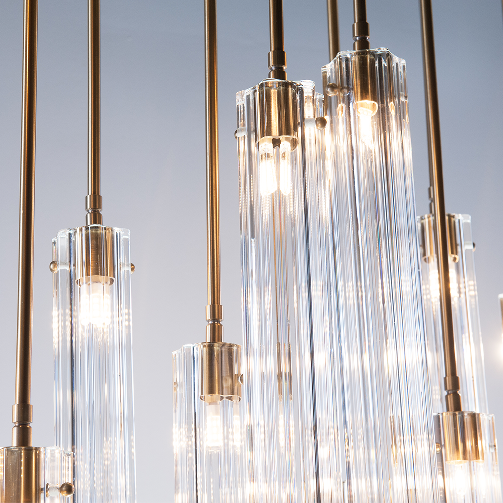 Aria Eden Multi Spot Glass Chandelier