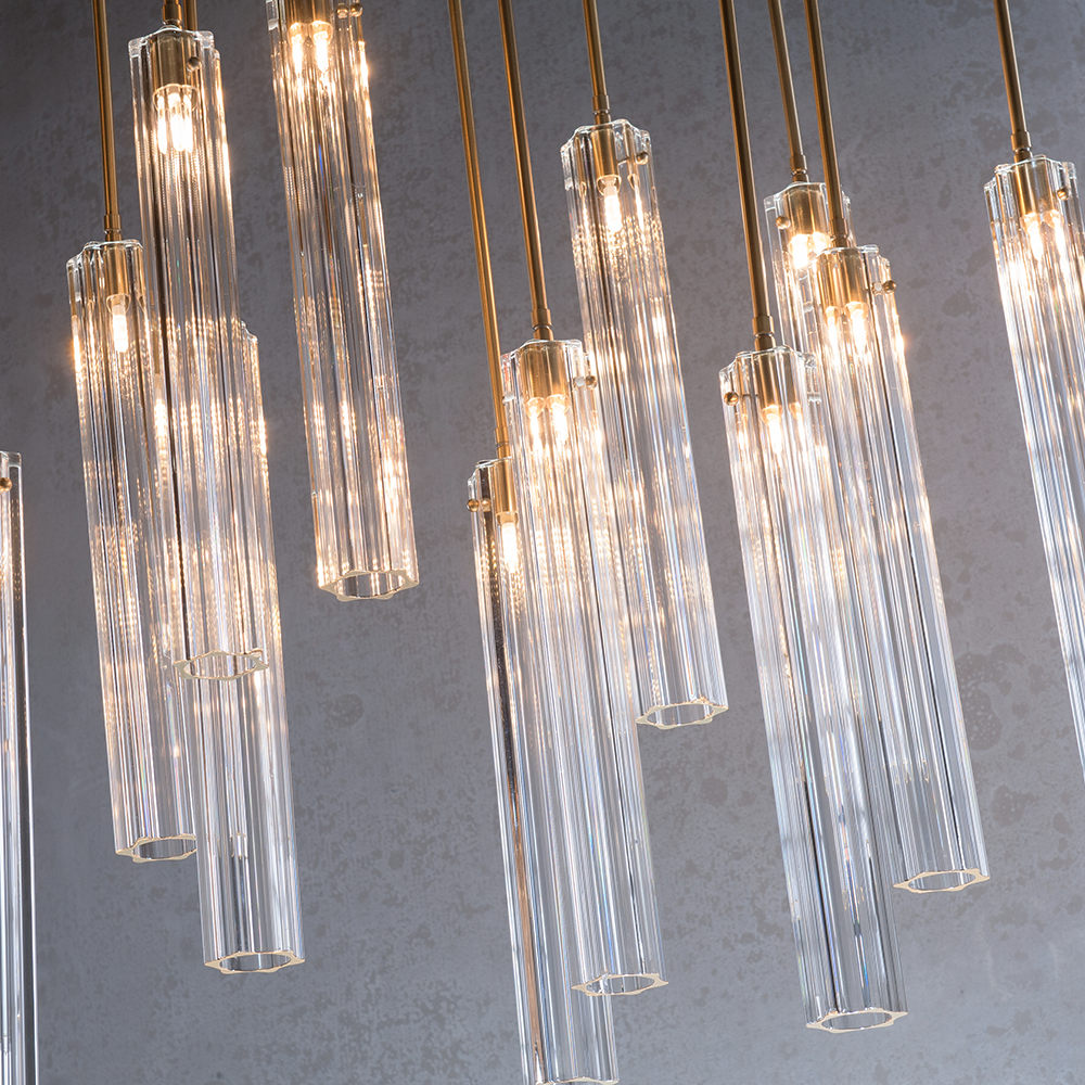 Aria Eden Multi Spot Glass Chandelier