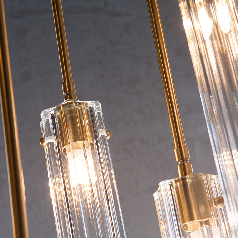 Aria Eden Multi Spot Glass Chandelier