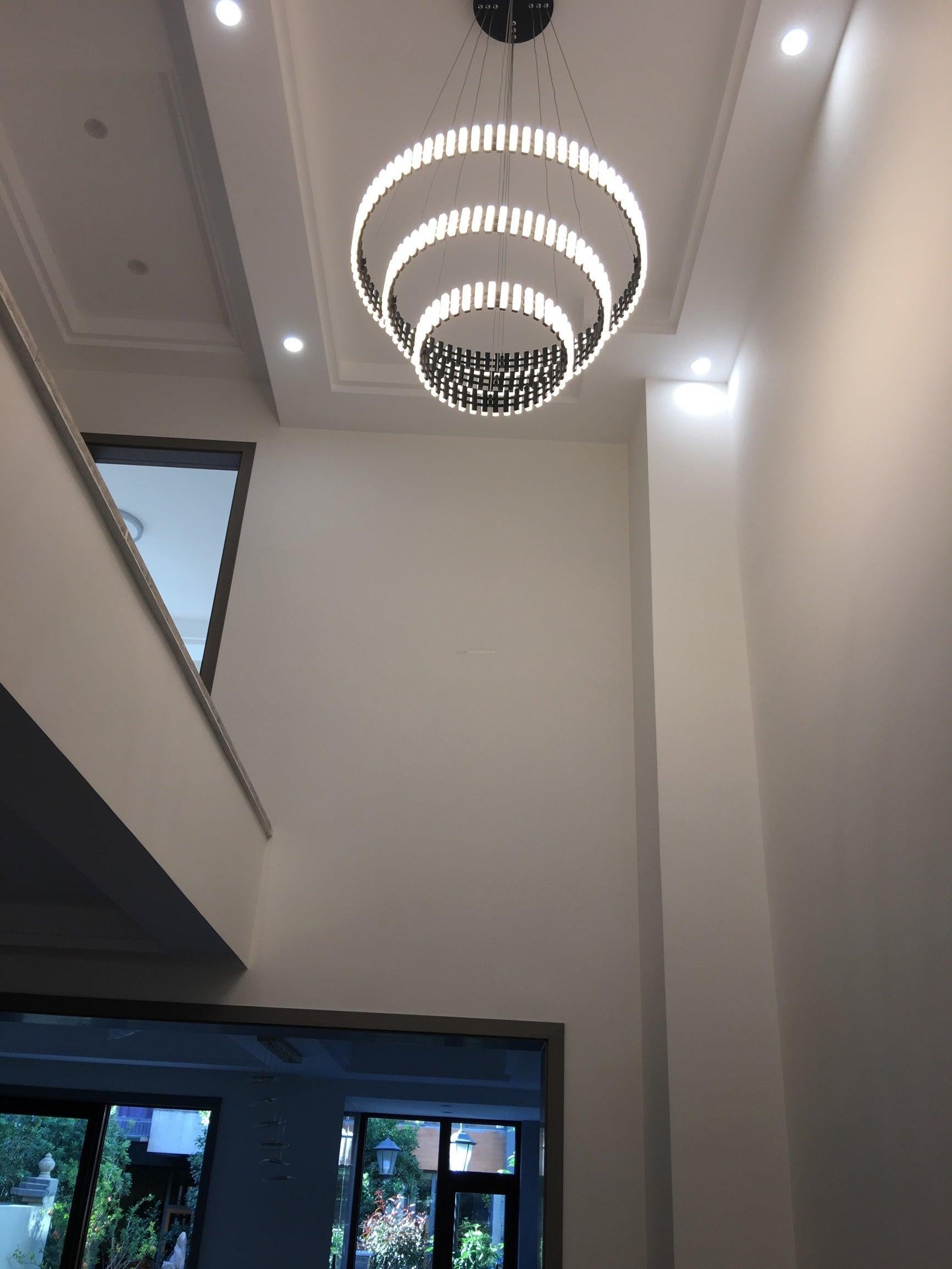 Hanging LED Chandelier ∅ 15.7″-Sylvia Space