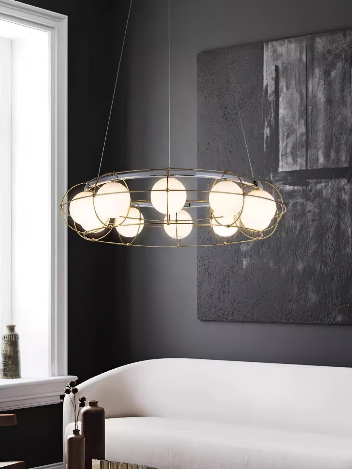 Maytoni Round/Linear Chandelier-Sylvia Space