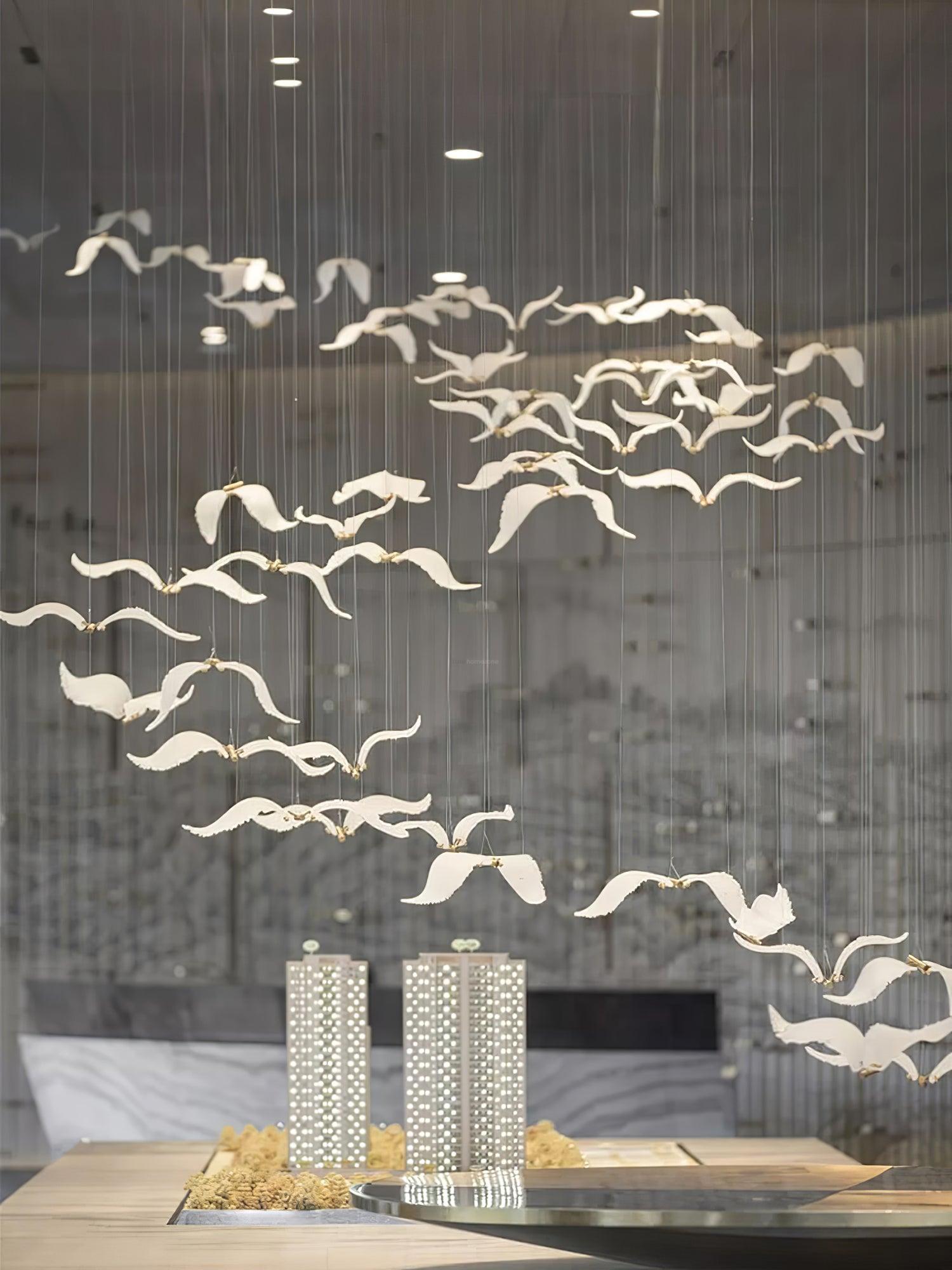 Large Seagull Chandelier with 1/3/5/7/9/11/12/18 heads-Sylvia Space