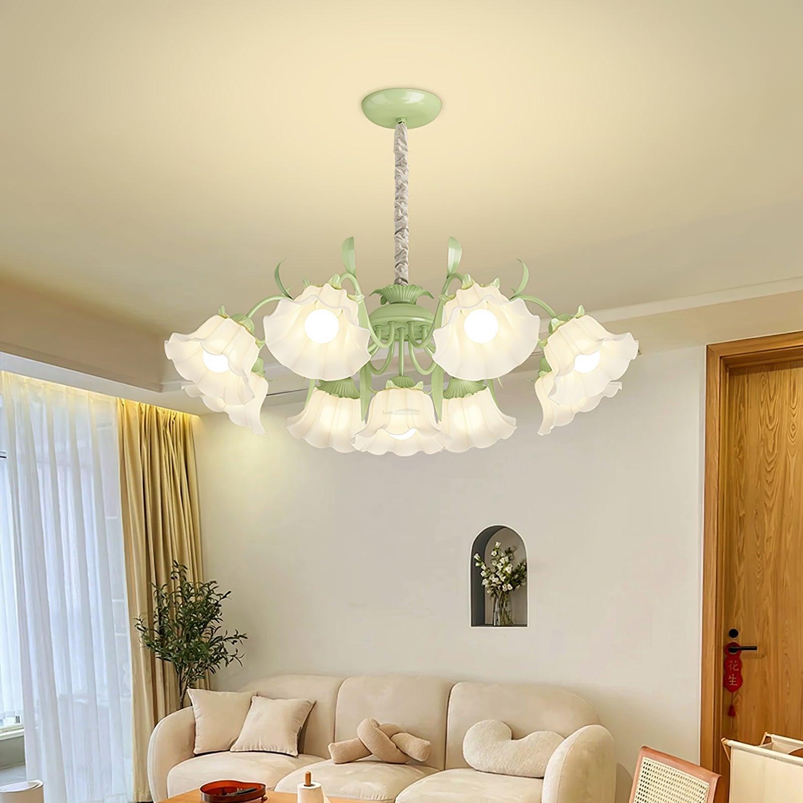 Pastoral Flower Chandelier with 6/9 heads-Sylvia Space