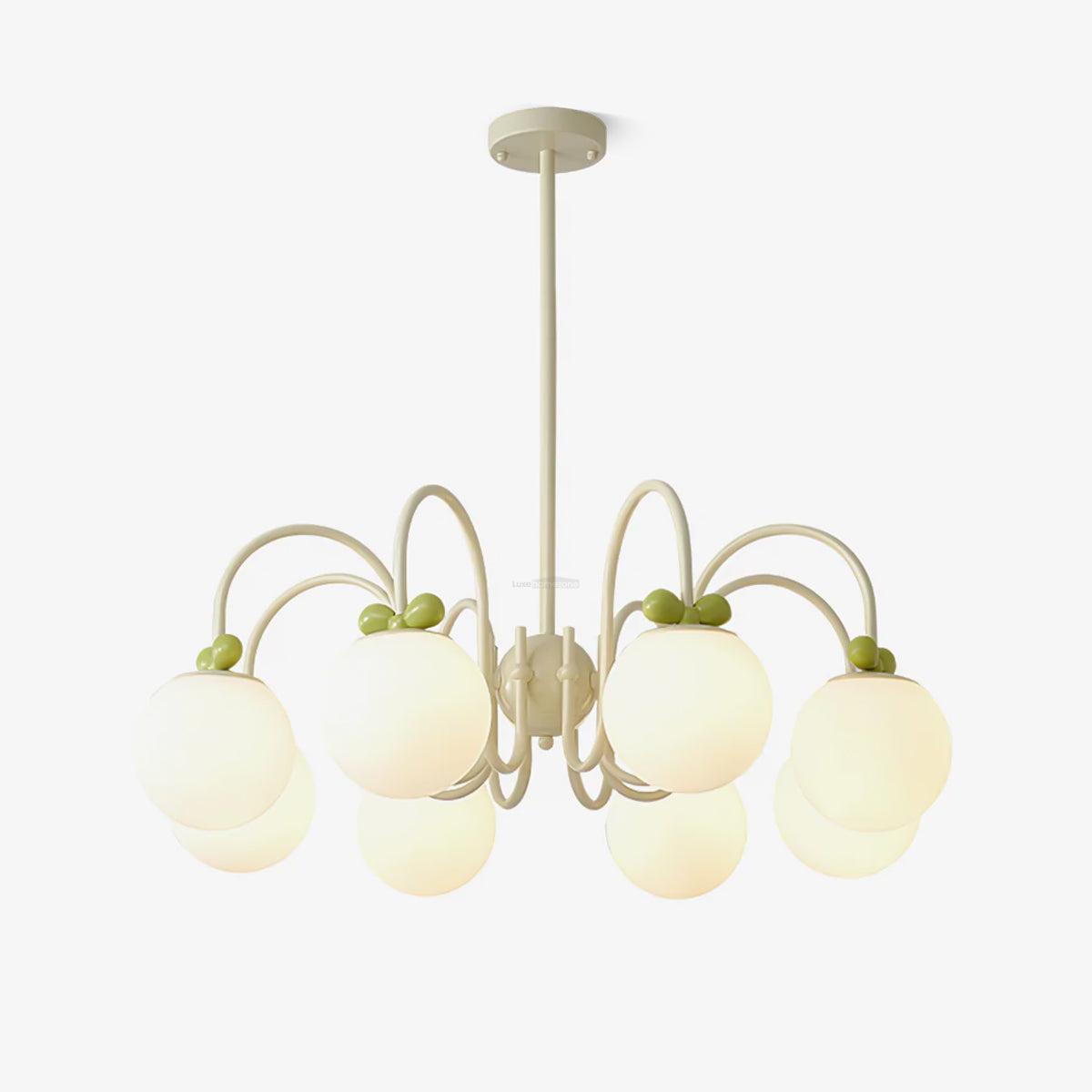 Cream Cherry Chandelier with 4/5/6/8 heads-Sylvia Space