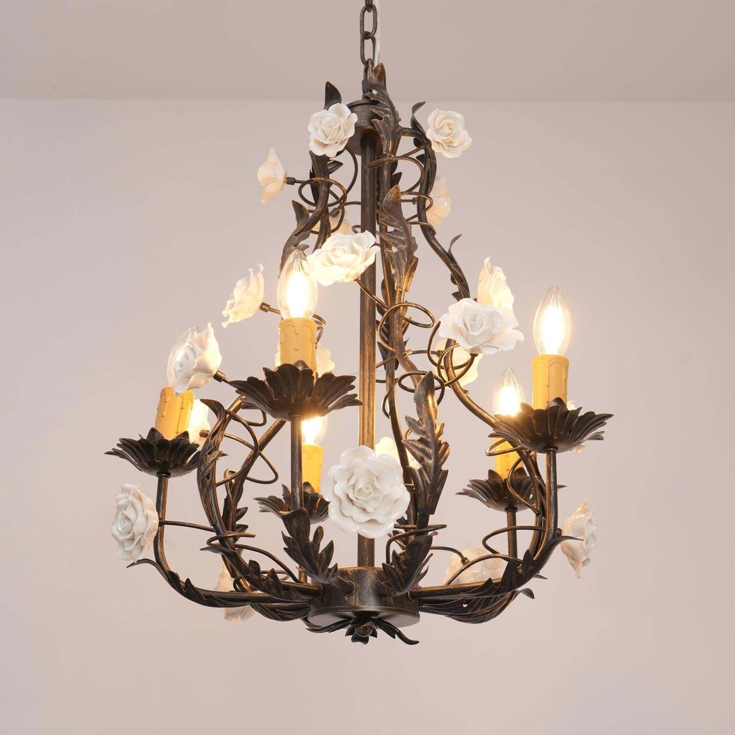 Florentine Rose Garden Chandelier with 5/6 heads-Sylvia Space
