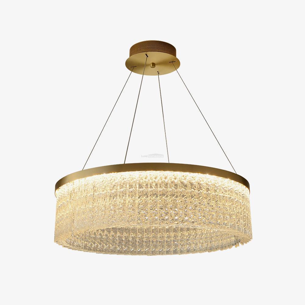 Halo Crystal Round Chandelier-Sylvia Space