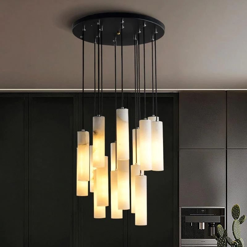 Entokei Alabaster Chandelier Light-Sylvia Space