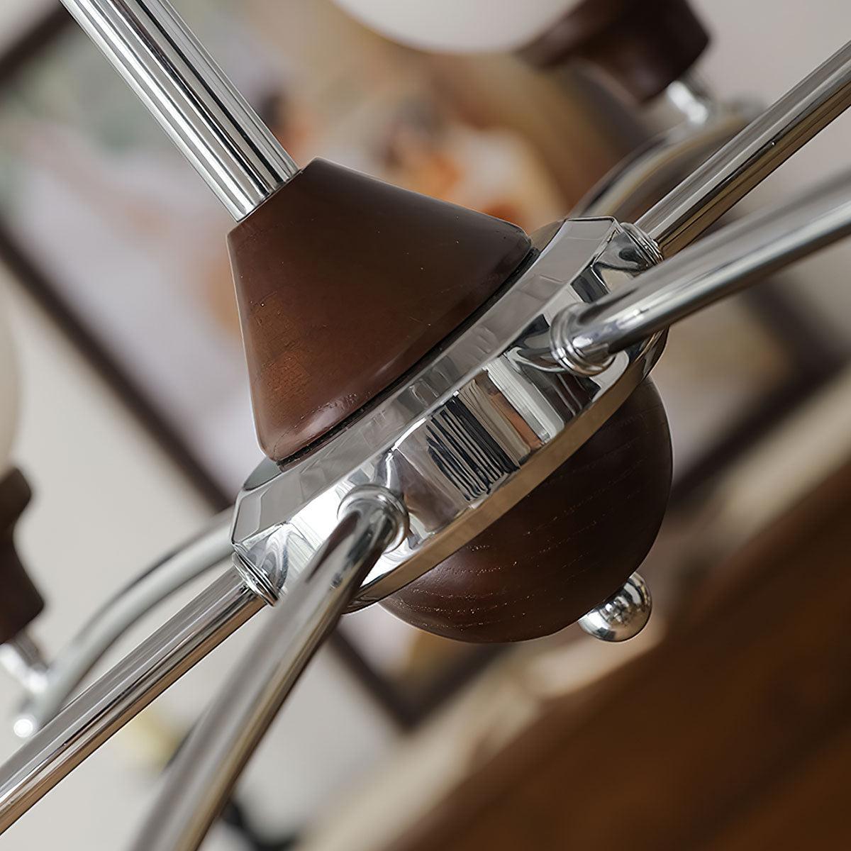 Walnut Glass Ball Chandelier ∅ 21.6″-Sylvia Space