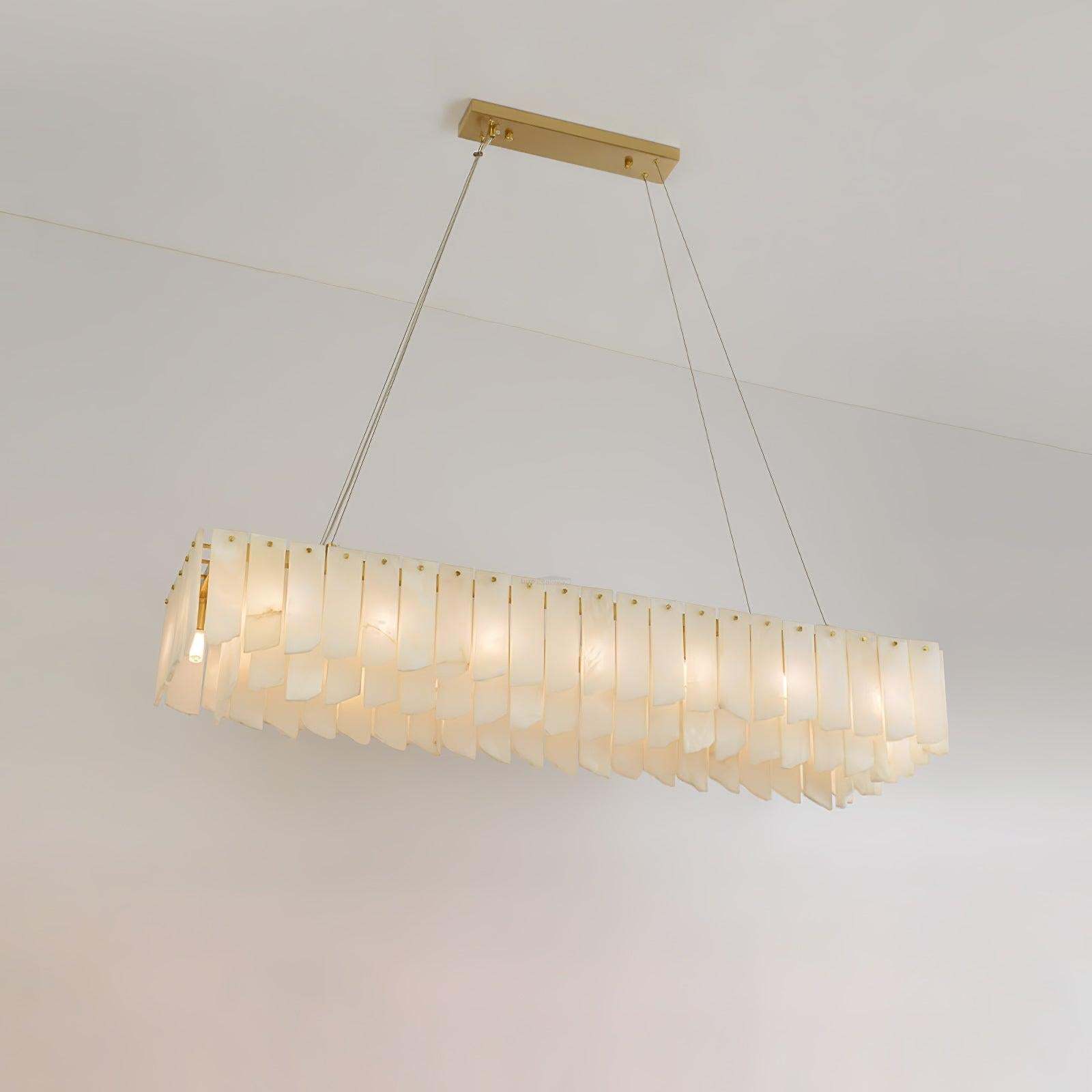 Alabaster Cascade Tiered Chandelier ∅ 27.6″-Sylvia Space