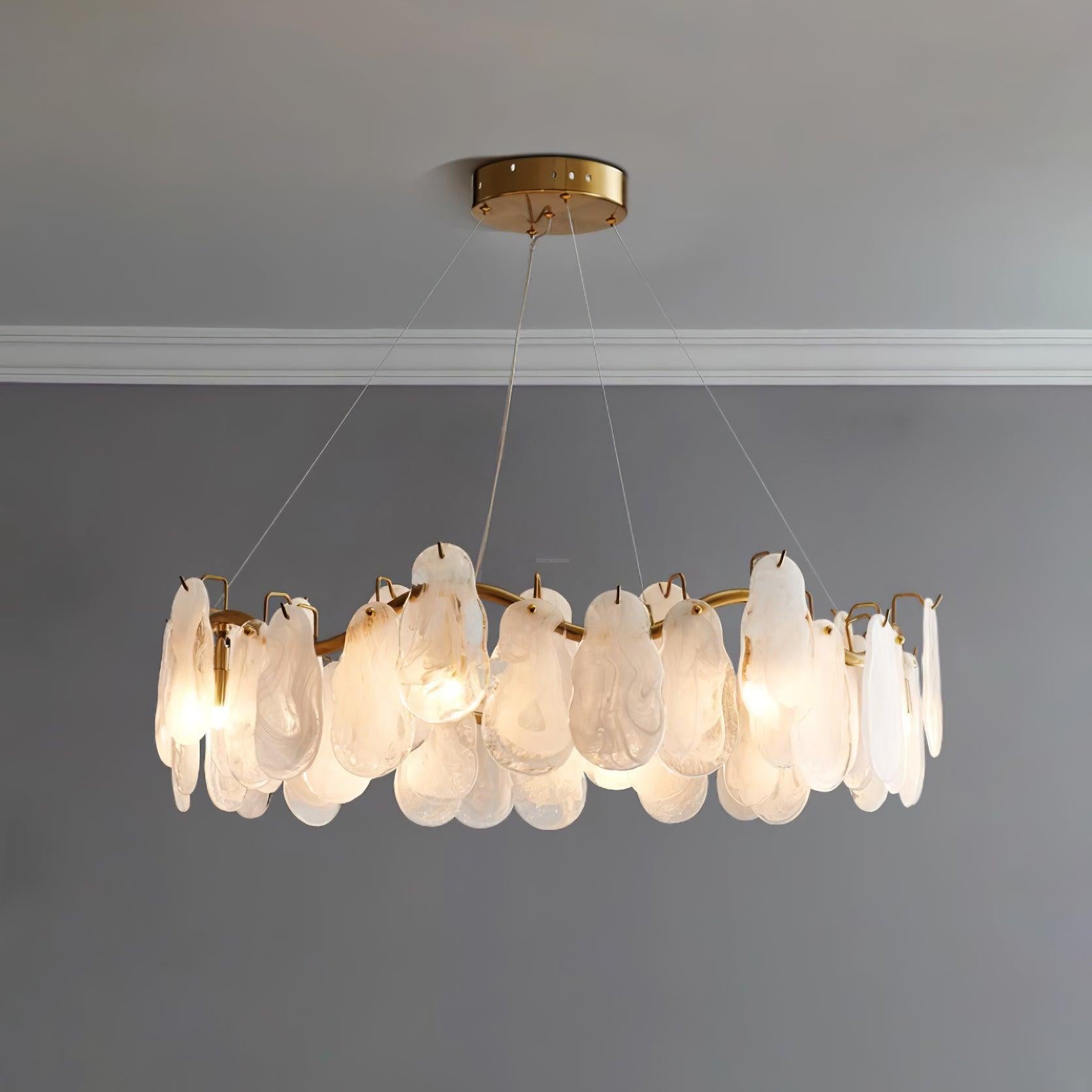 Mahina Cloud Round/Linear Chandelier-Sylvia Space