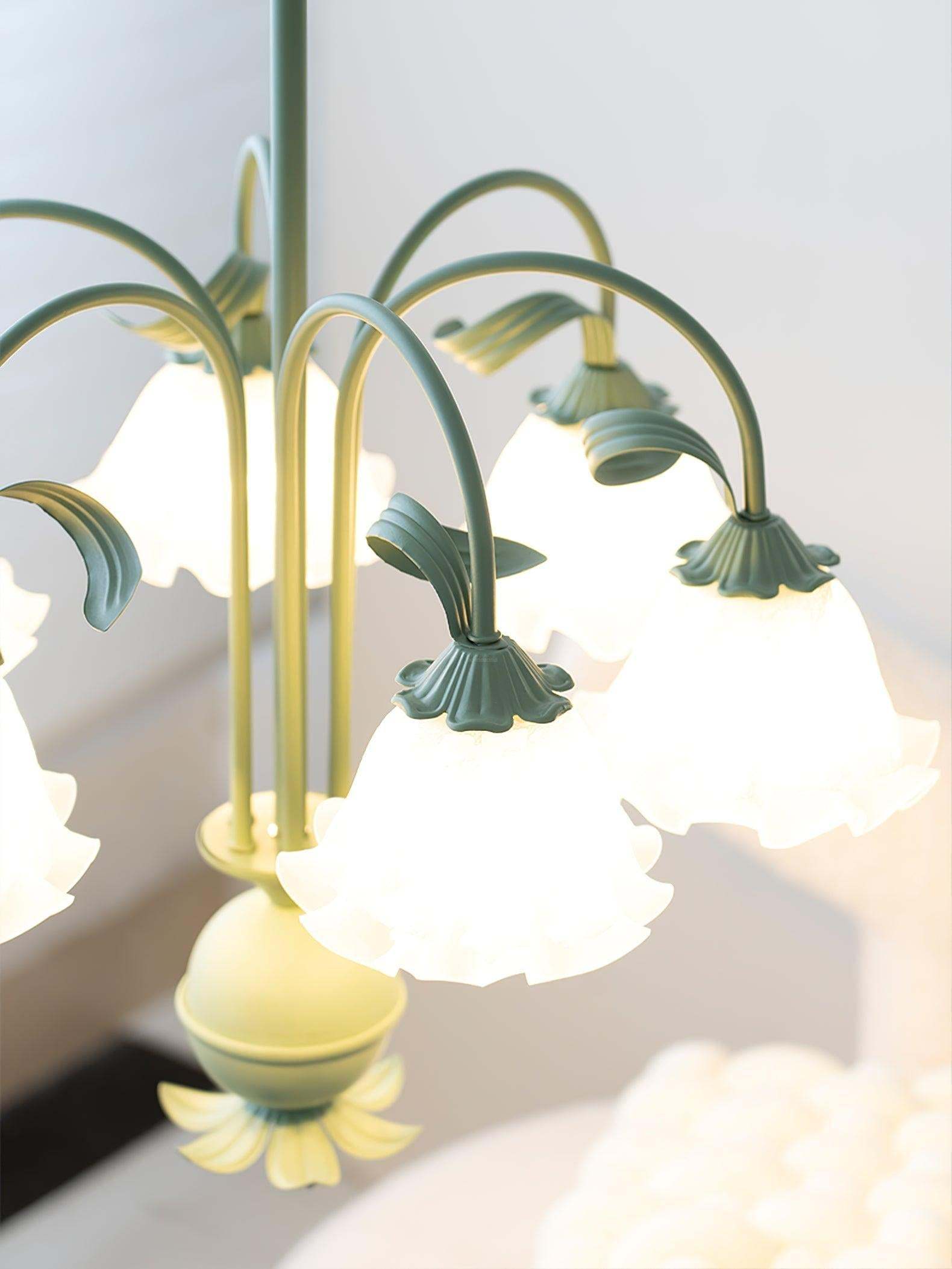 Bell Orchid Chandelier with 6 heads-Sylvia Space