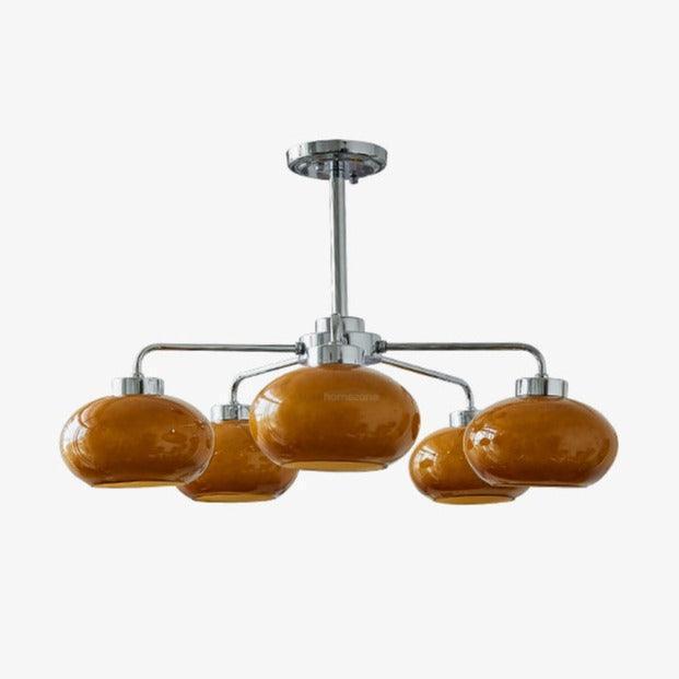 Oval Persimmon Chandelier ∅ 21.7″-Sylvia Space