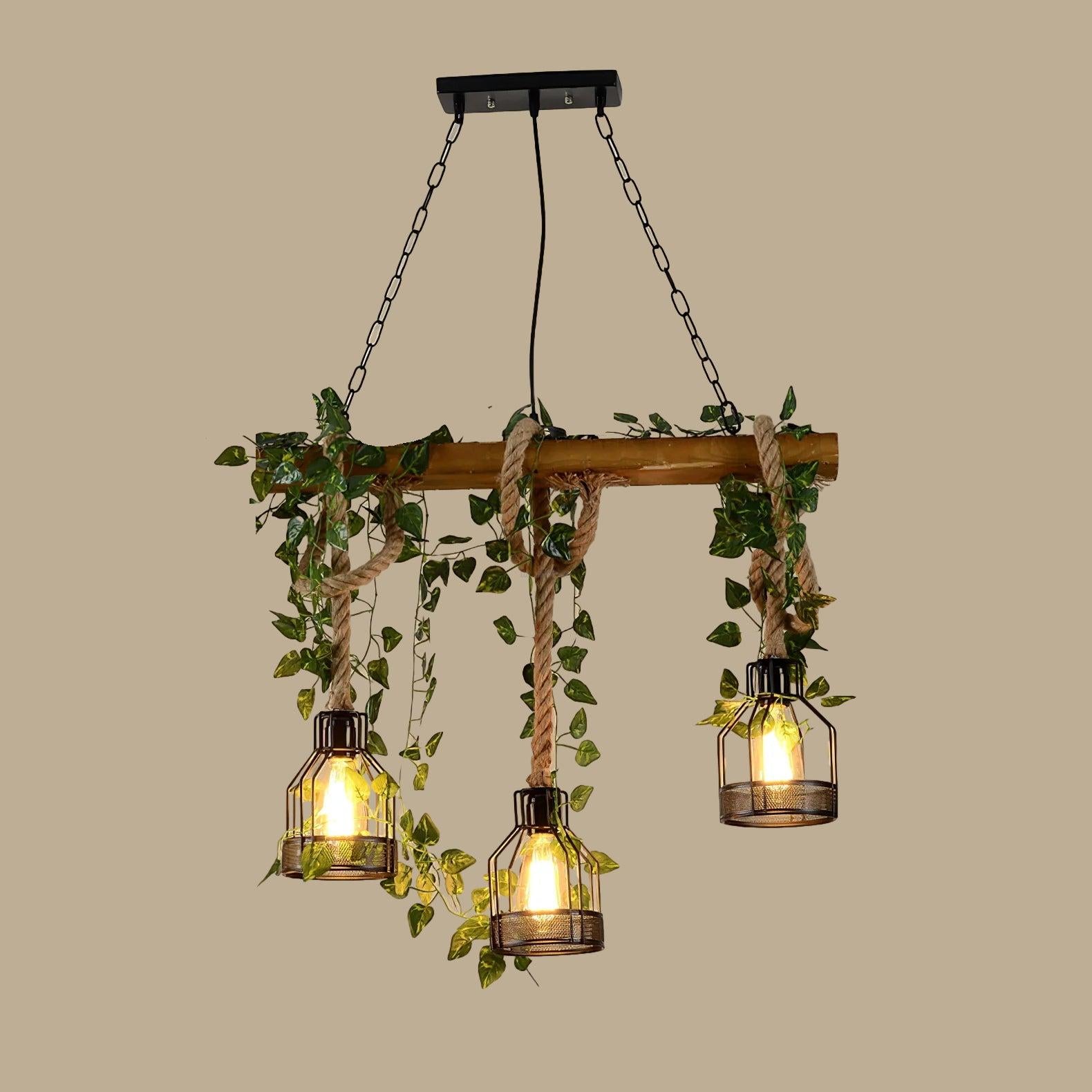 Rustic Wooden Chandelier with 3/5/8 heads-Sylvia Space