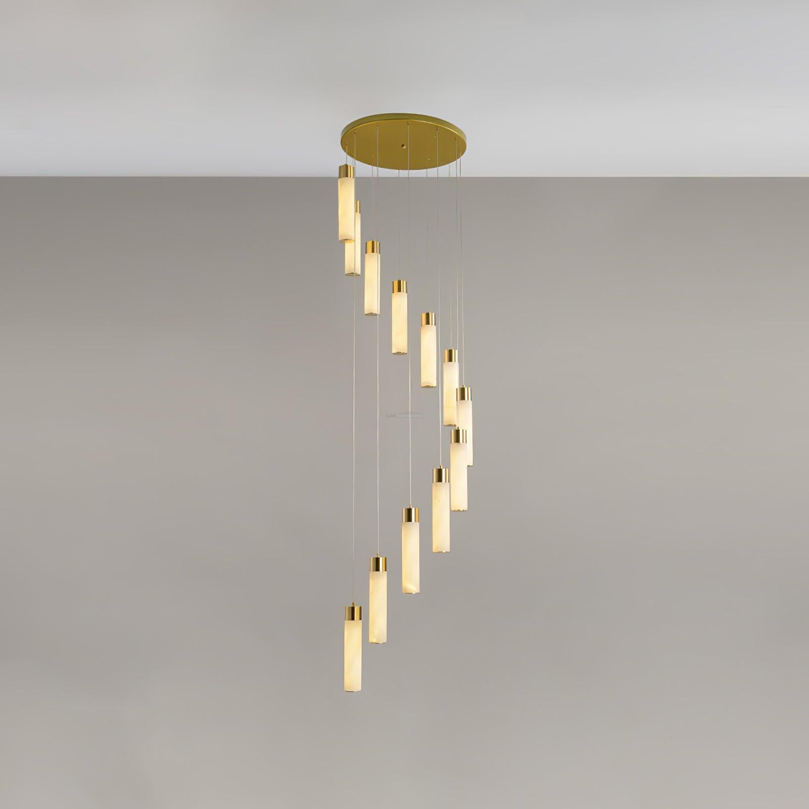 Celestial Alabaster Cascade Chandelier with 5/7/9/12/16/18/24/32 heads-Sylvia Space