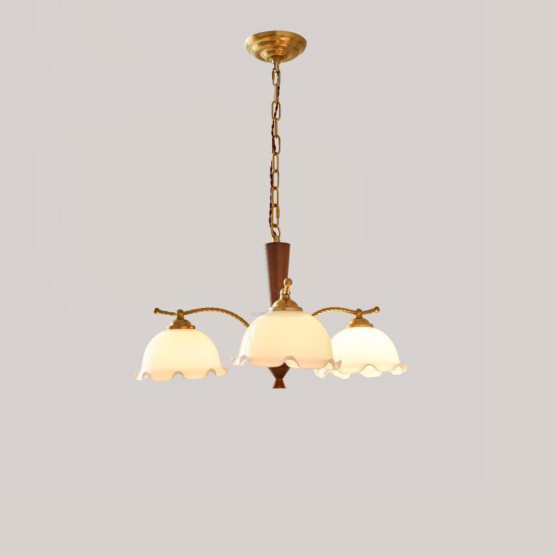 Milky Flower Chandelier ∅ 27.6″-Sylvia Space