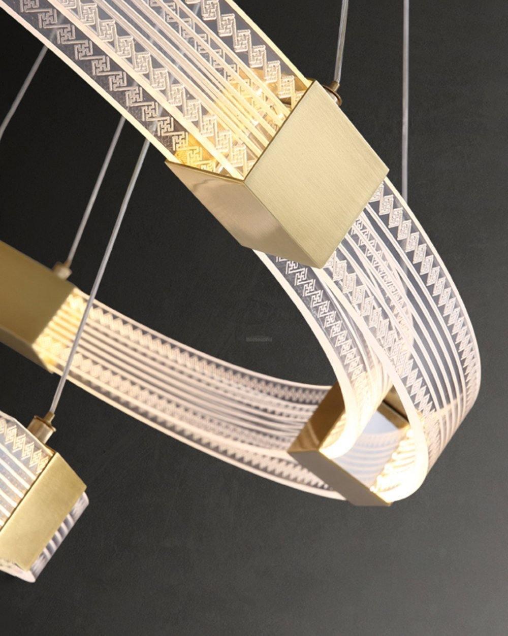 Parallel Ring LED Chandelier ∅ 25.6″-Sylvia Space