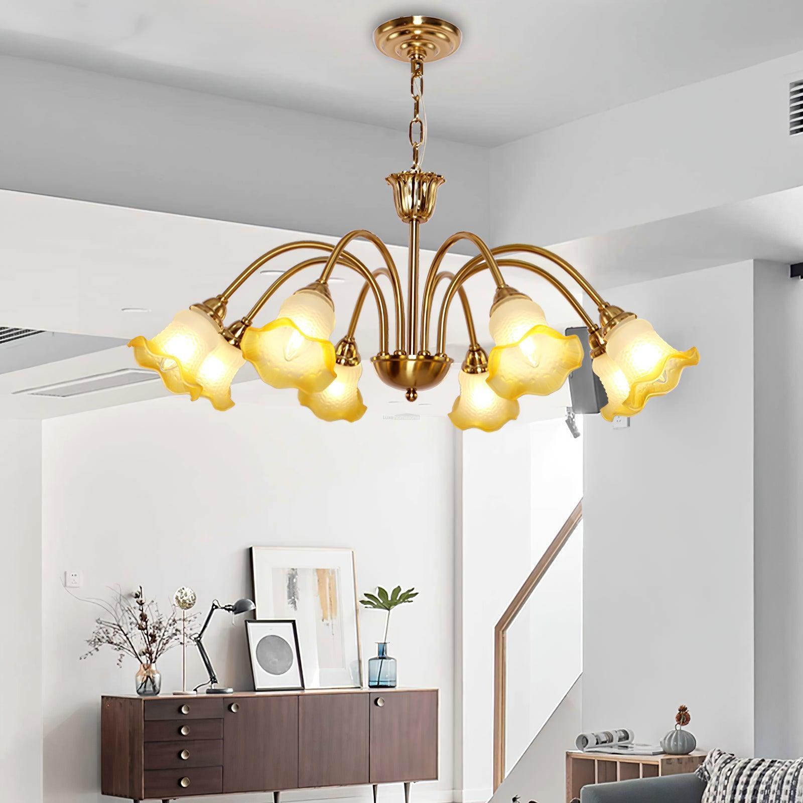 Morning Glory Chandelier ∅ 24.4″-Sylvia Space