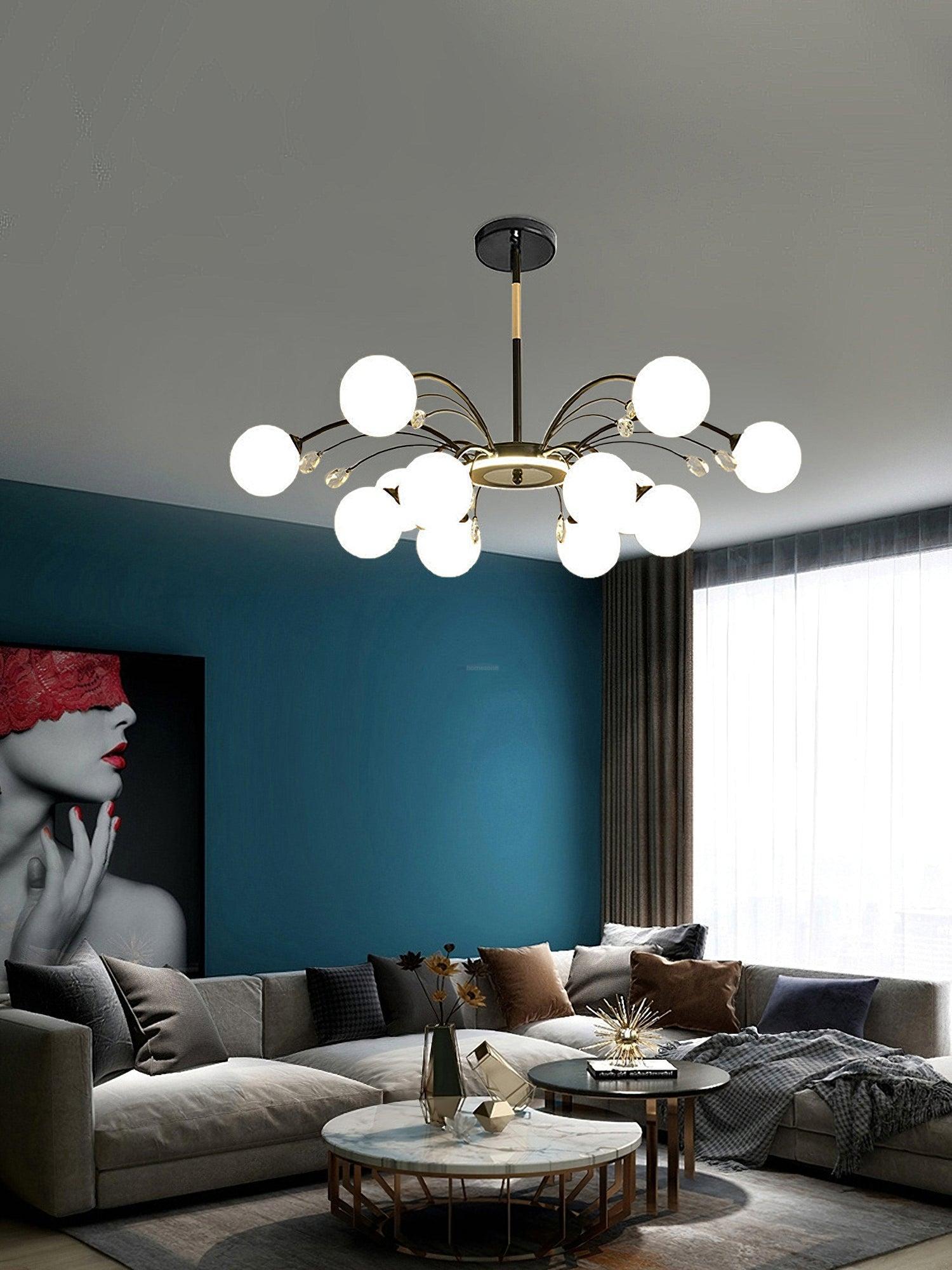 Glamorous Glass Raindrop Chandeliers with 6/8/10/12/16 heads-Sylvia Space