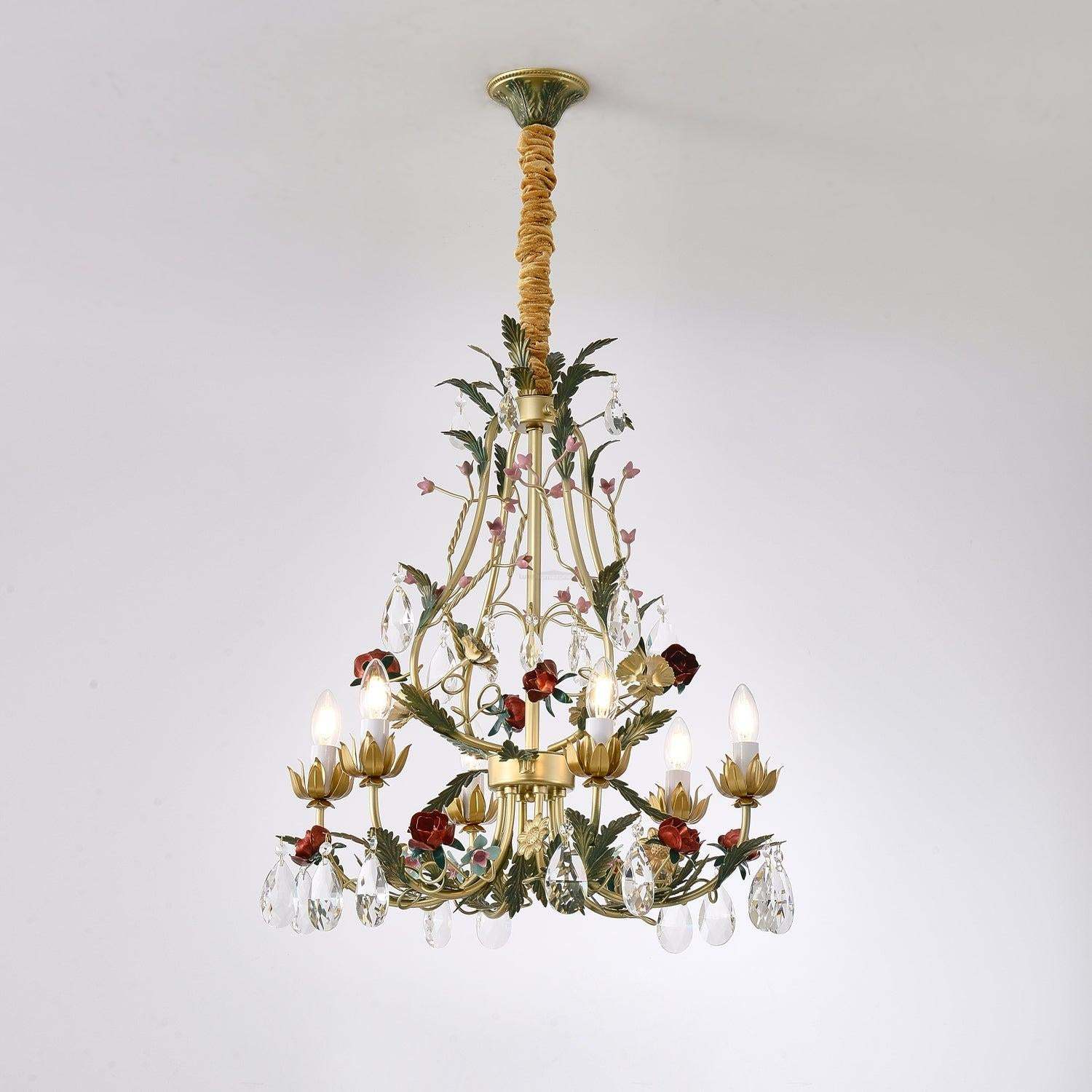 Rose Love Chandelier with 6/8 heads-Sylvia Space