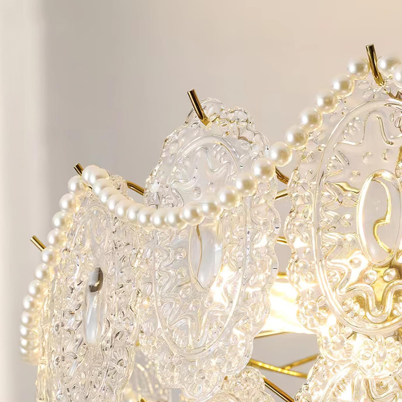 Wave Pearl Style Chandelier-Sylvia Space