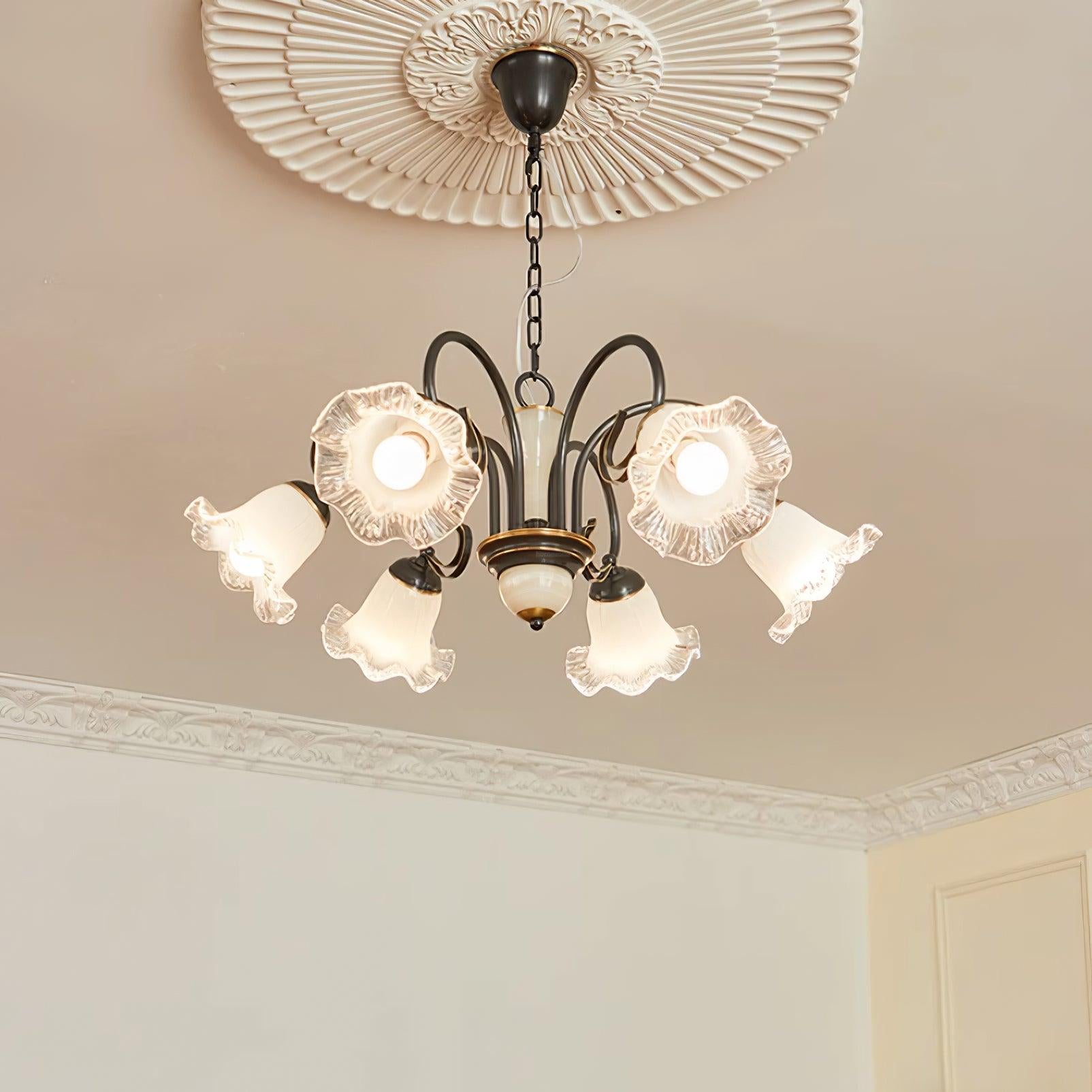 Luce Black Chandelier with 3/6/8 heads-Sylvia Space