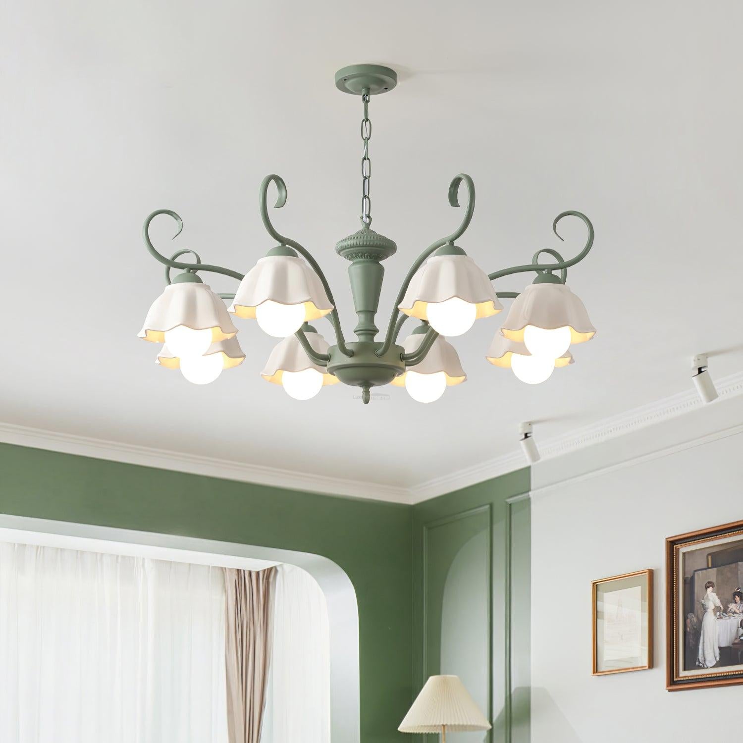 Savoy Flower Chandelier with 3/6/8 heads-Sylvia Space