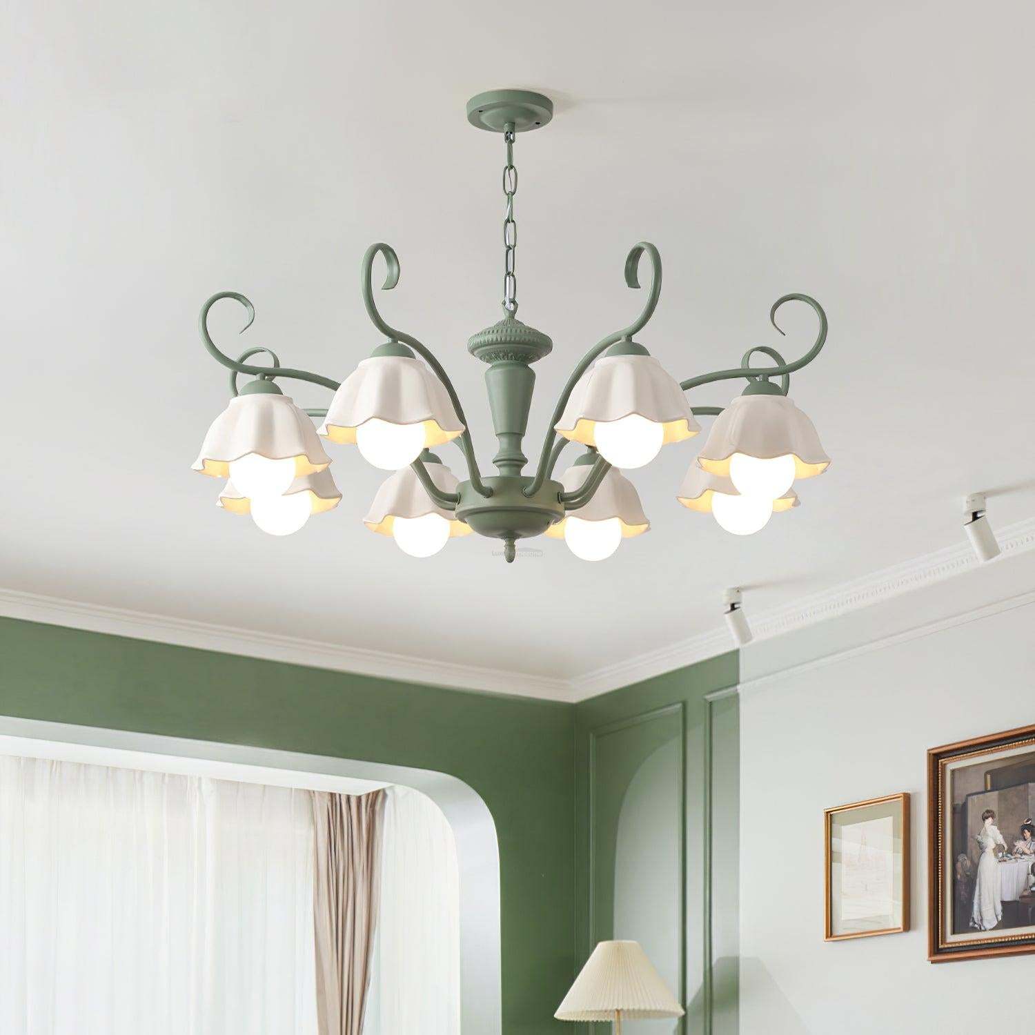 Savoy Flower Chandelier with 3/6/8 heads-Sylvia Space