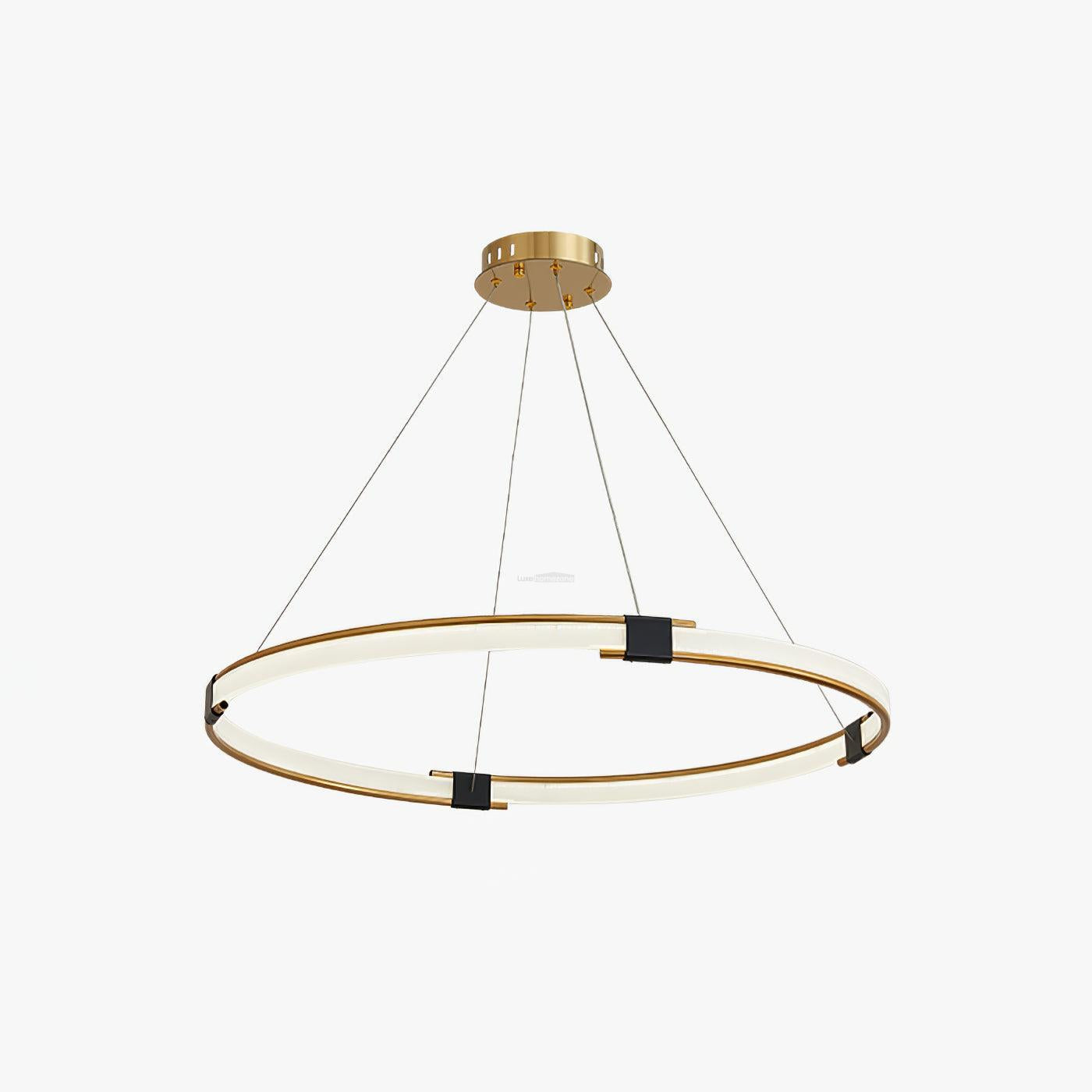 Gold Round Ring Chandelier-Sylvia Space