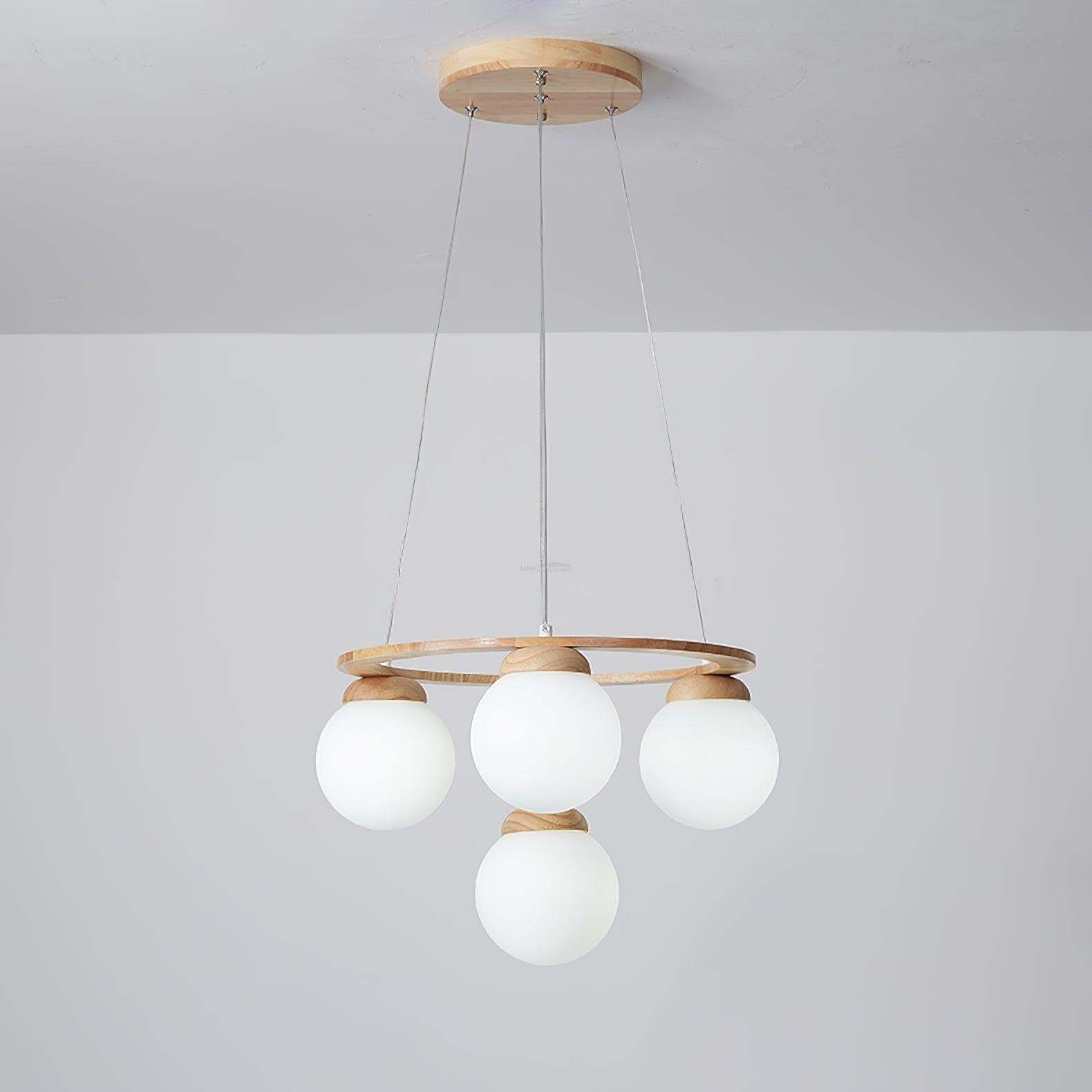 Nuura Miira Wooden Chandelier-Sylvia Space