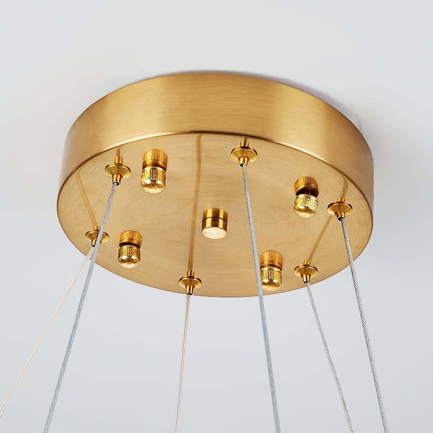Crystal Sticks Round Chandelier-Sylvia Space