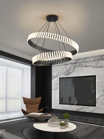 Hanging LED Chandelier ∅ 15.7″-Sylvia Space
