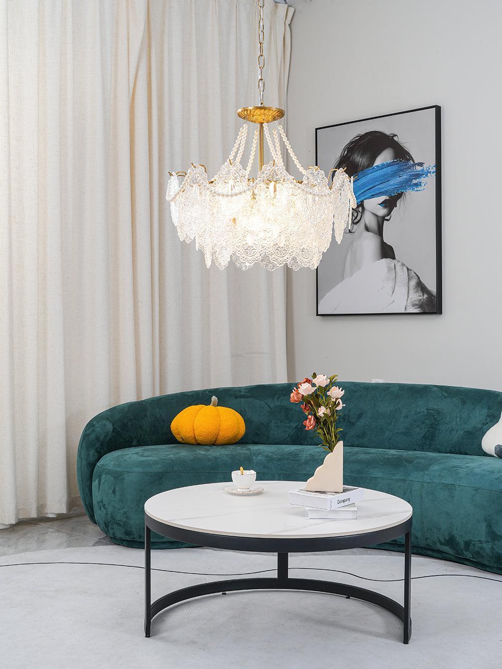 Pearls Glass Chandelier Φ 19.7″~31.5''-Sylvia Space