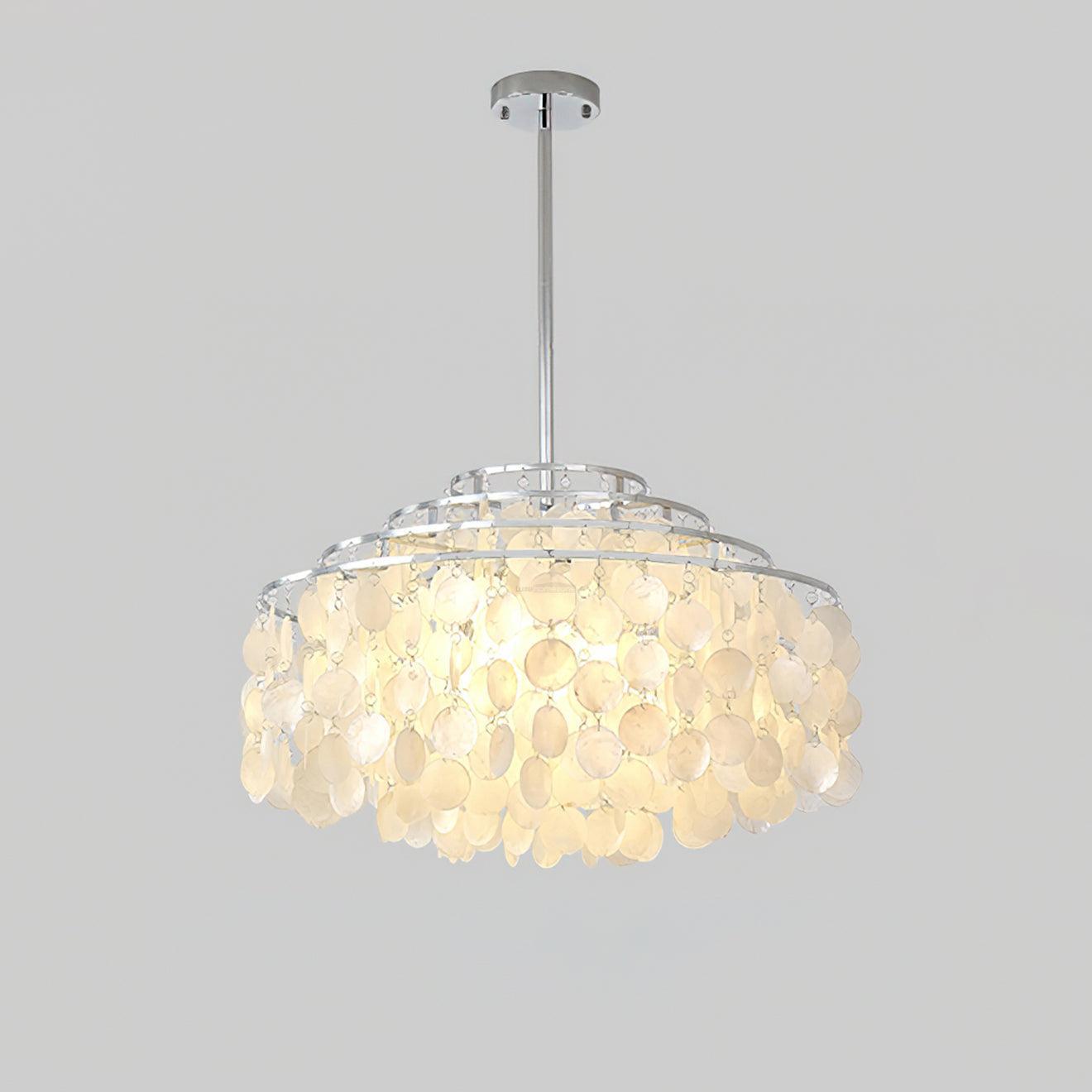 Round Shell Chandelier B with 2/3/4/5 layer-Sylvia Space