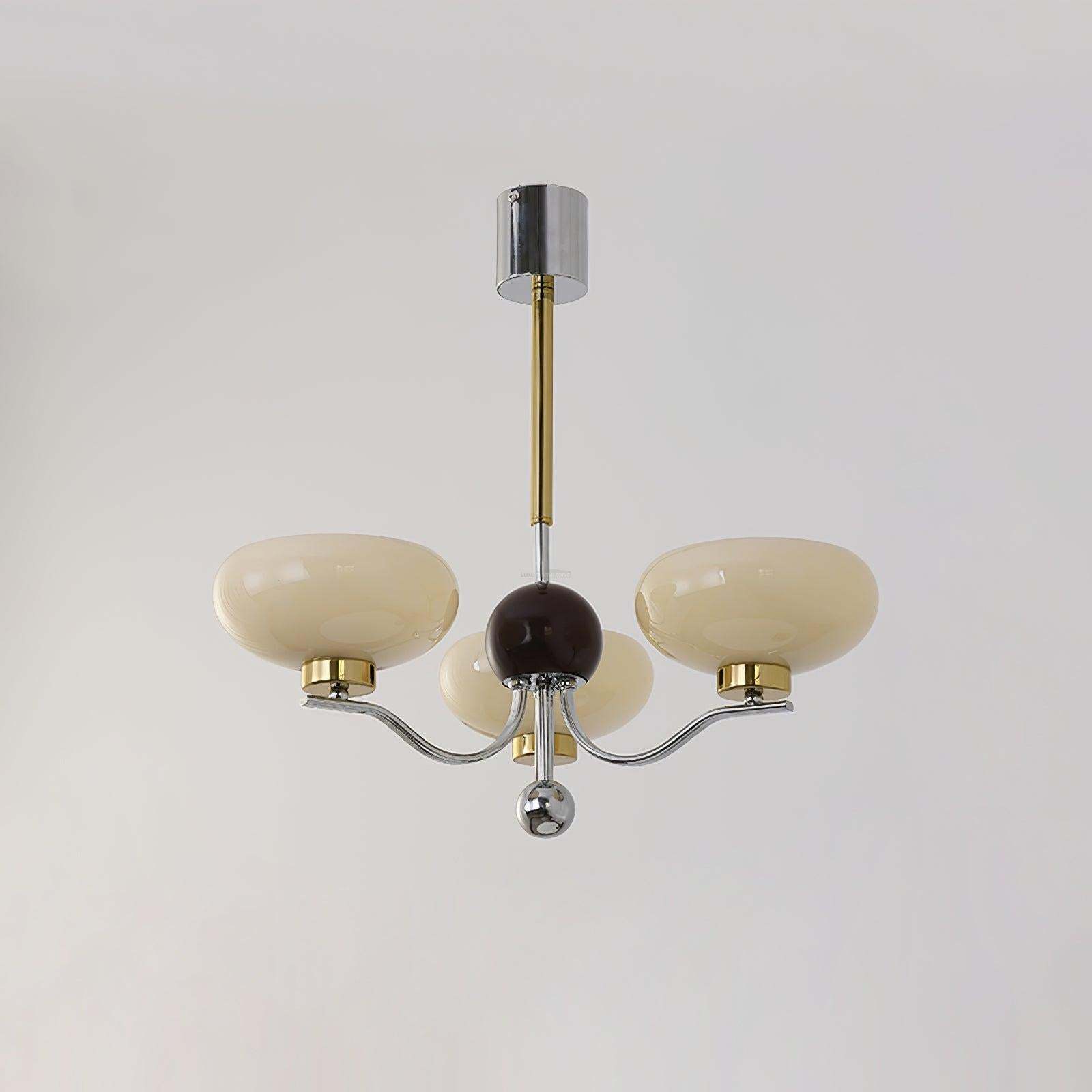 Medieval Glass Bowl Chandelier with 3/5 heads-Sylvia Space