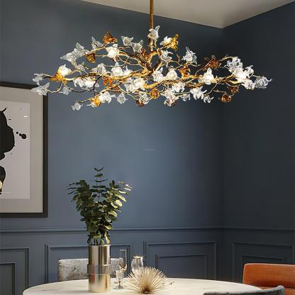 Aosta Brass Branch Type Chandelier-Sylvia Space