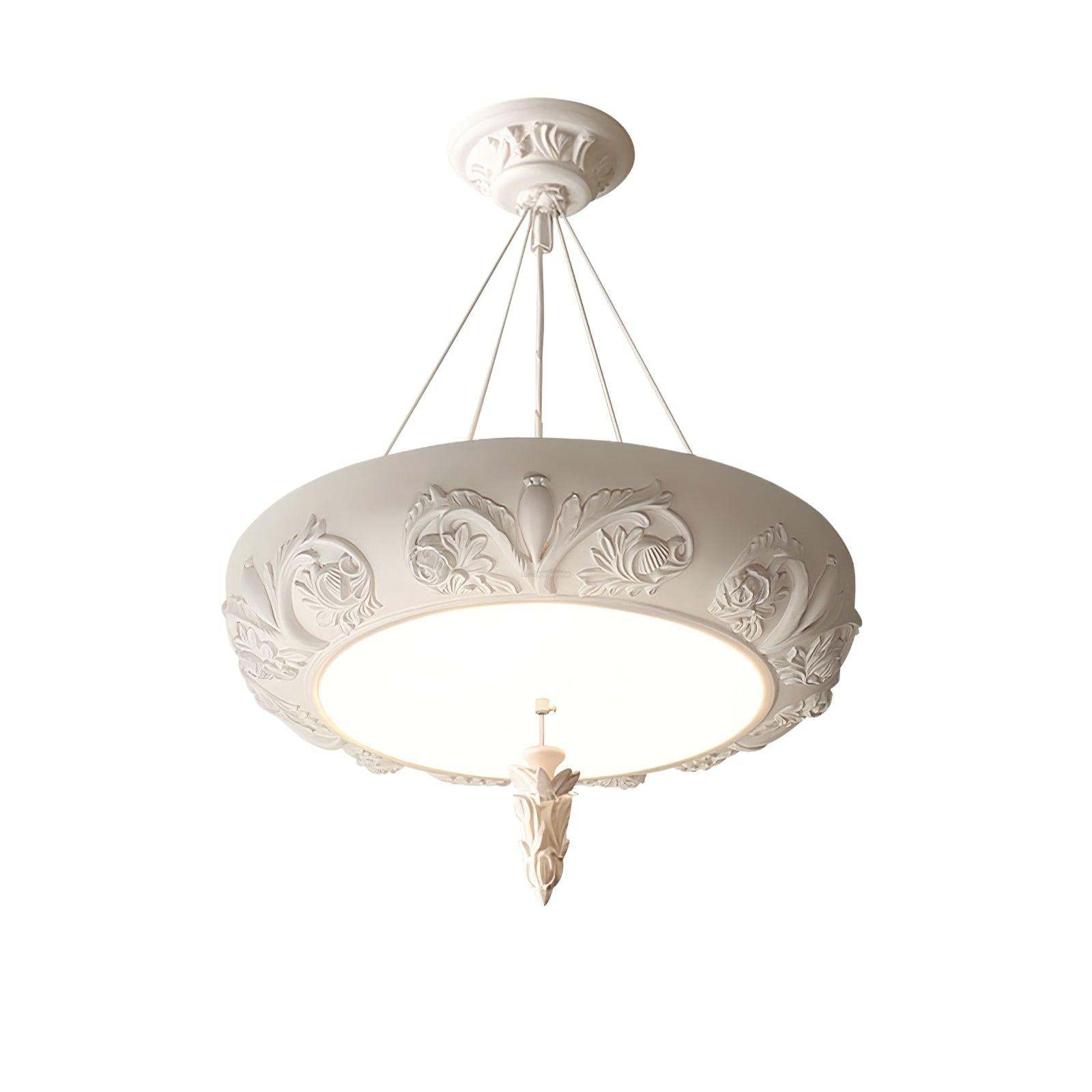 Artistic Carved Plaster Chandelier ∅ 23.6″~∅ 31.5″-Sylvia Space
