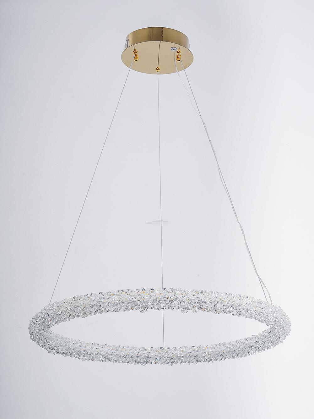 Crystal Ring Chandeliers-Sylvia Space