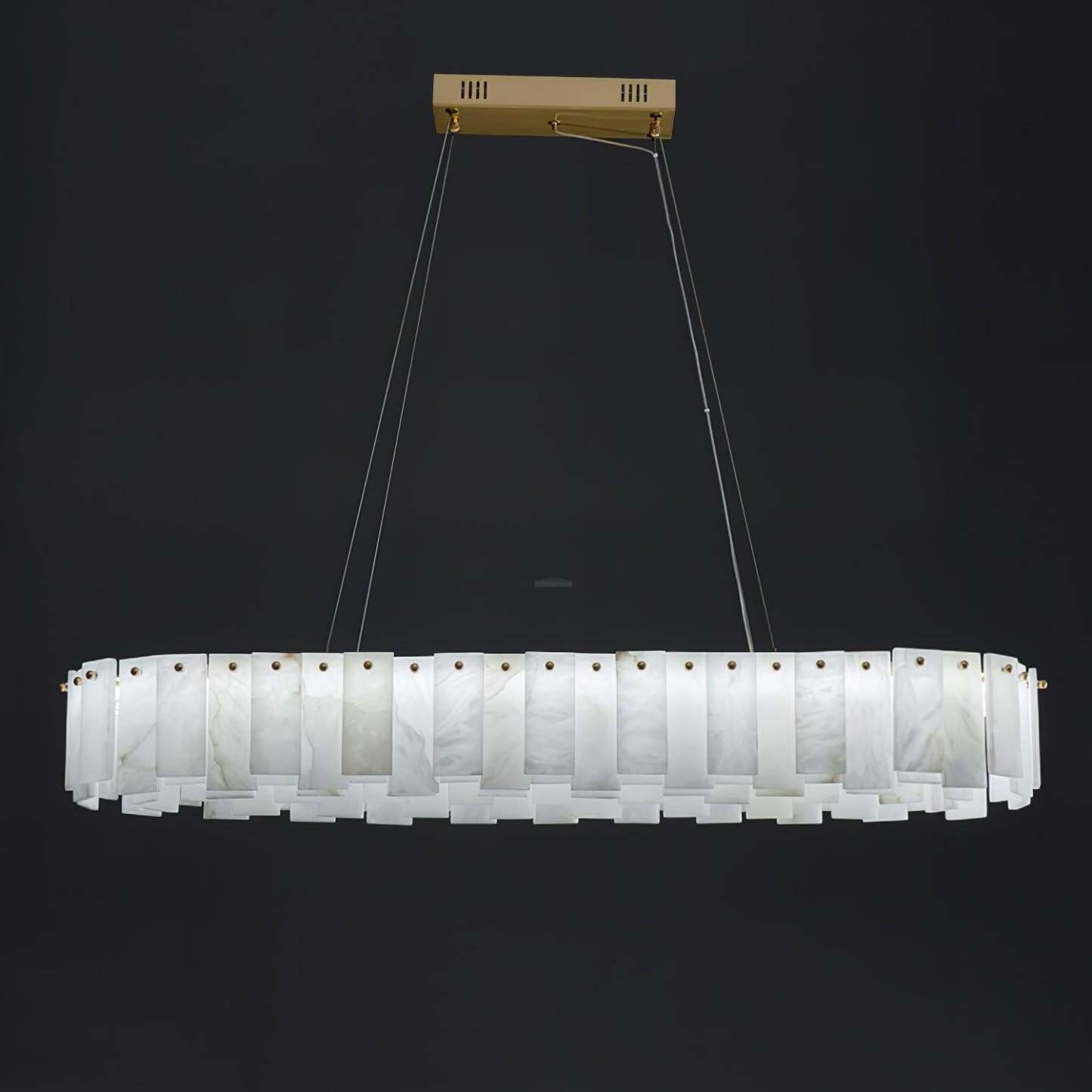Celestial Alabaster Round/Square Chandelier-Sylvia Space