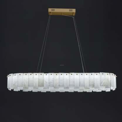 Celestial Alabaster Round/Square Chandelier-Sylvia Space