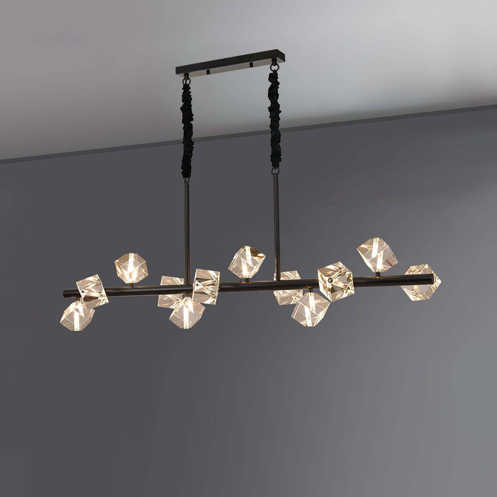 Takku Crystal Linear Chandelier-Sylvia Space
