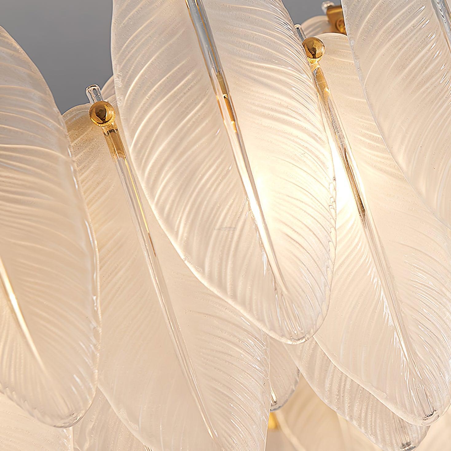 Glass Feather Style Chandelier-Sylvia Space
