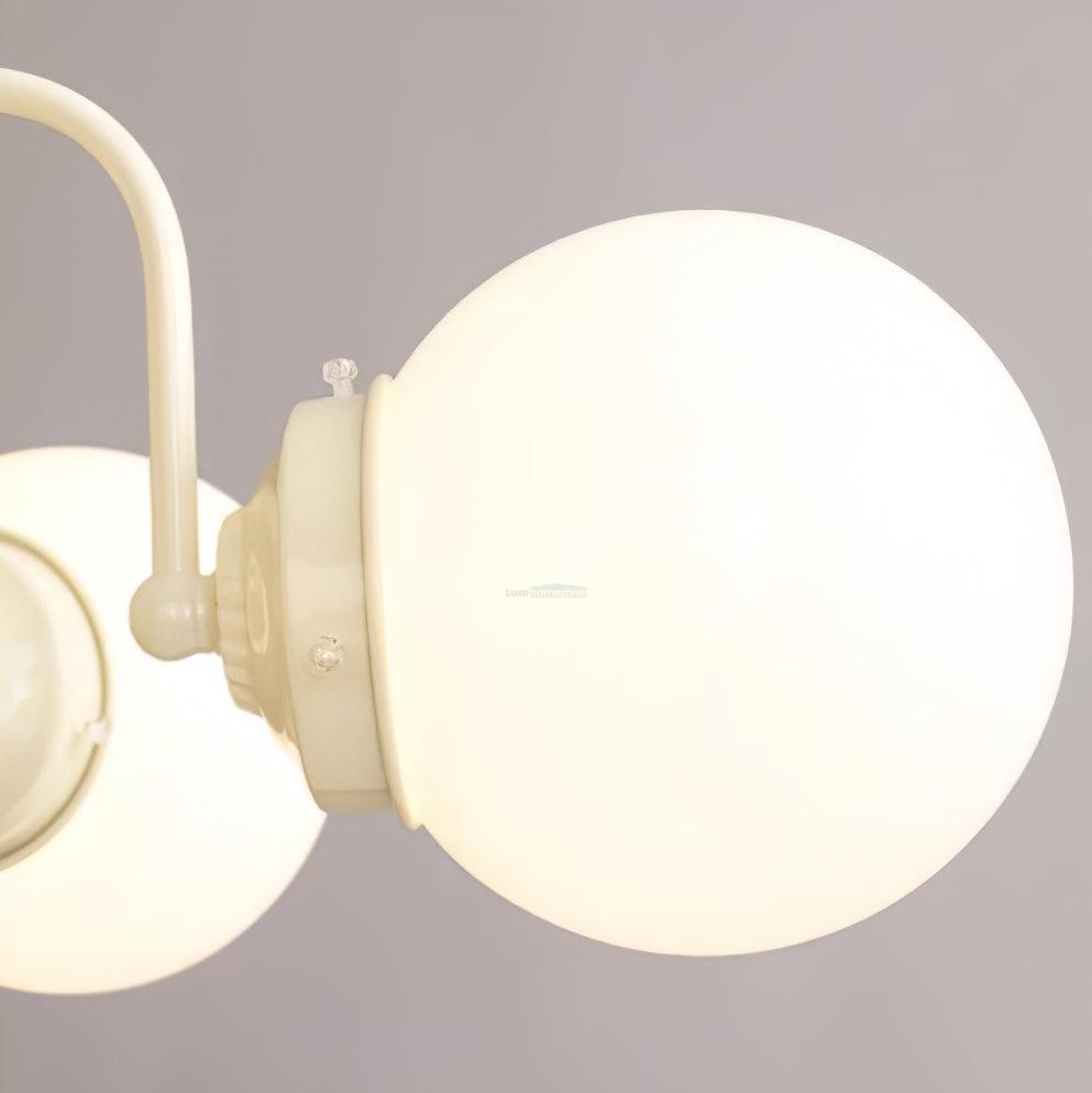 Cream Glass Ball Chandelier ∅ 19.7″-Sylvia Space