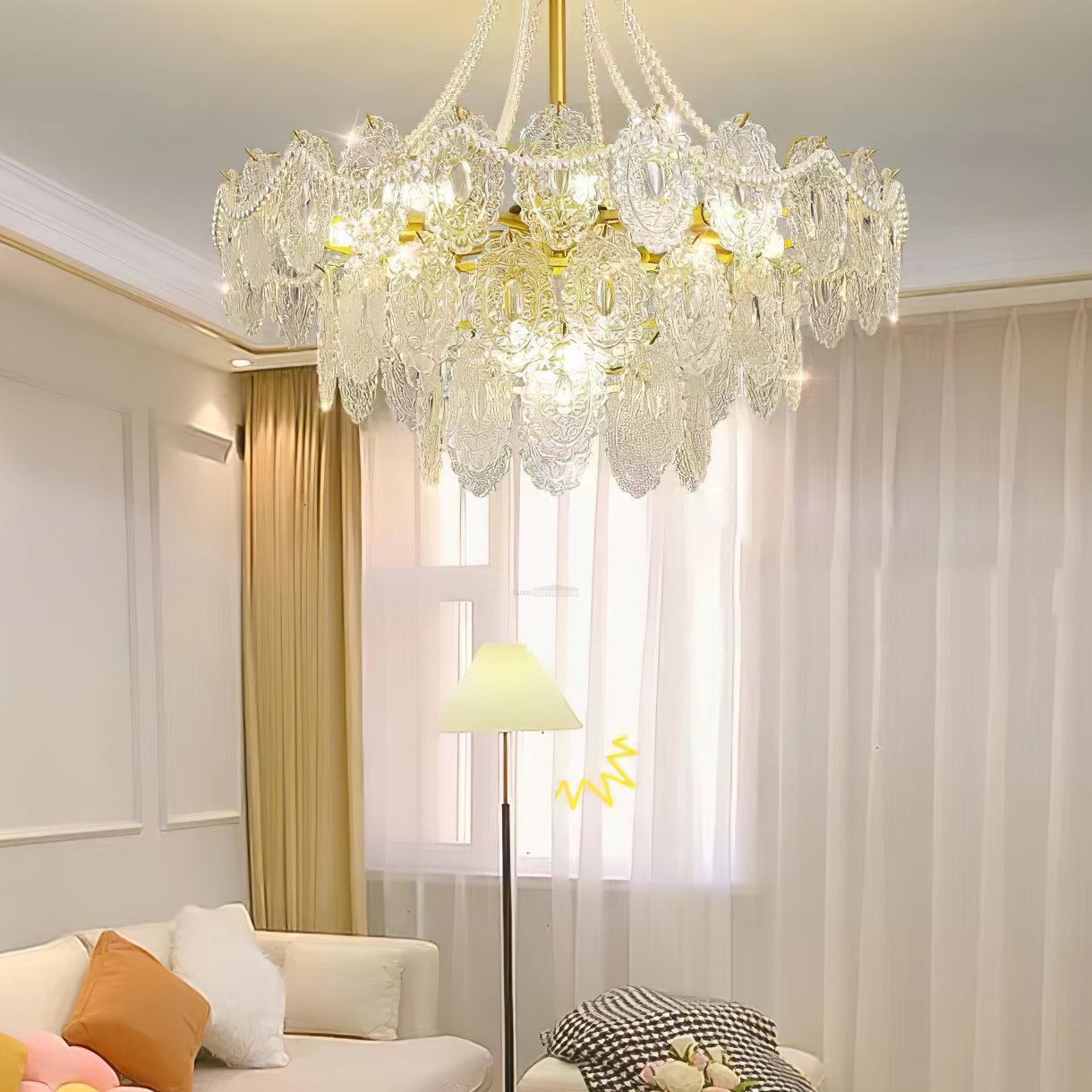 Pearls Glass Chandelier Φ 19.7″~31.5''-Sylvia Space