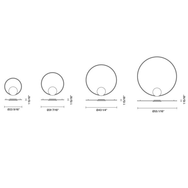 Olympic Wall / Ceiling Light